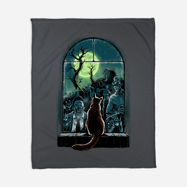 Watching The Zombies-None-Fleece-Blanket-zascanauta
