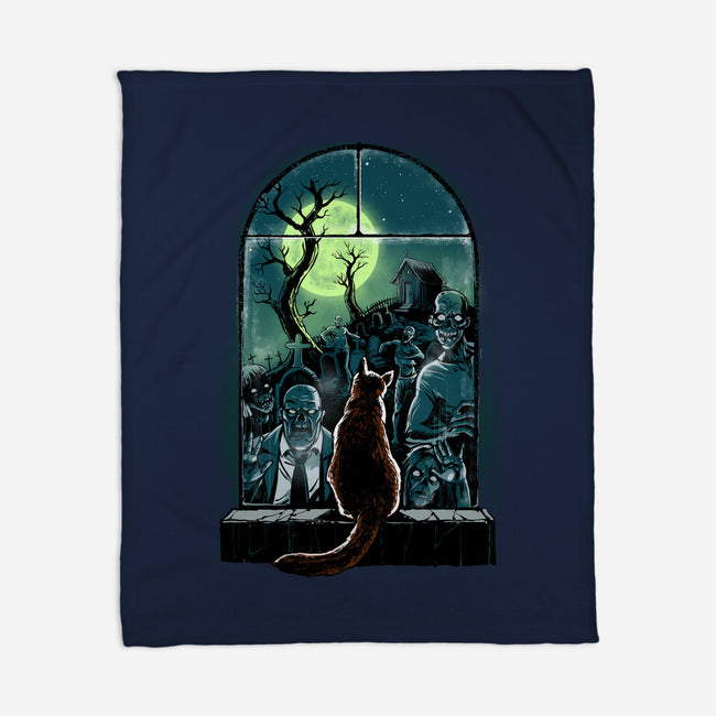 Watching The Zombies-None-Fleece-Blanket-zascanauta