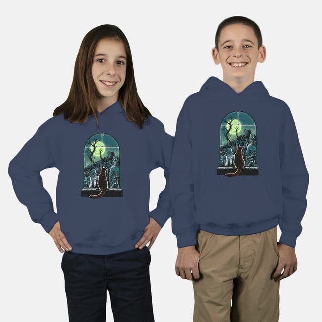 Watching The Zombies-Youth-Pullover-Sweatshirt-zascanauta