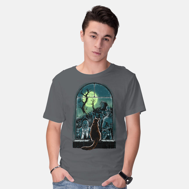 Watching The Zombies-Mens-Basic-Tee-zascanauta