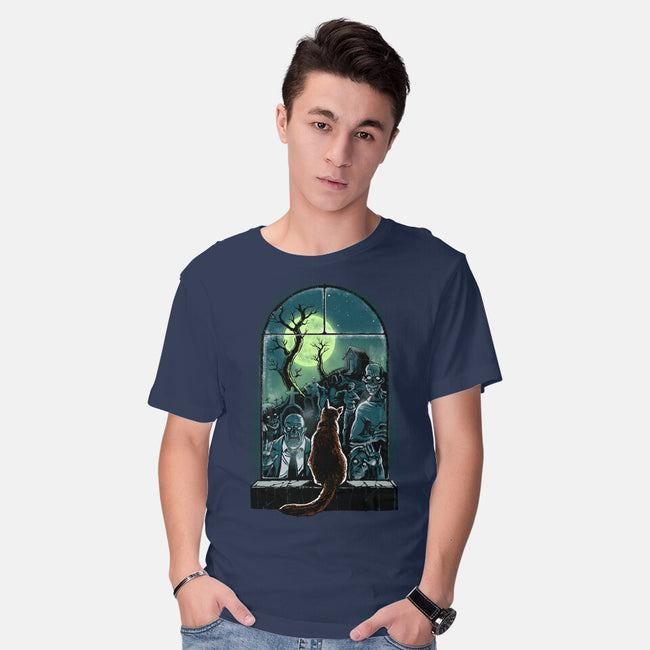 Watching The Zombies-Mens-Basic-Tee-zascanauta