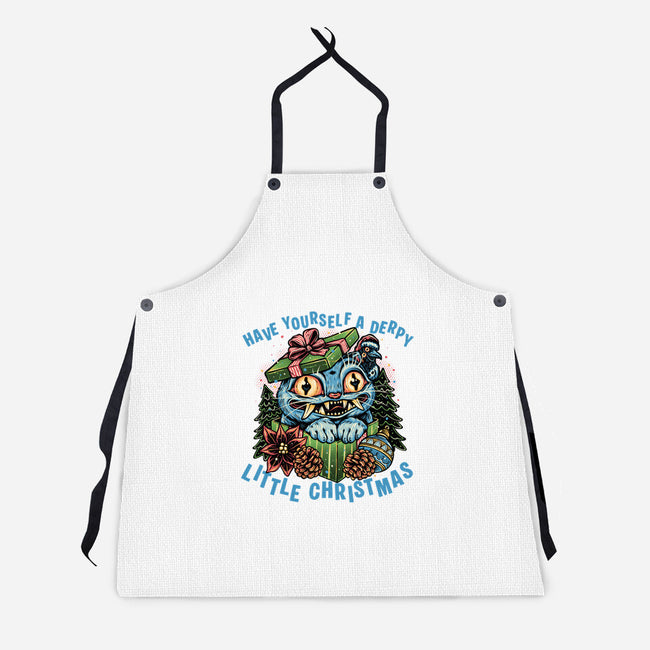 Derpy Christmas-Unisex-Kitchen-Apron-glitchygorilla