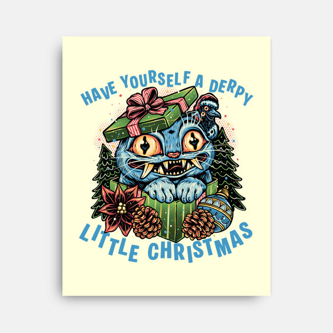 Derpy Christmas-None-Stretched-Canvas-glitchygorilla