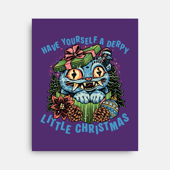 Derpy Christmas-None-Stretched-Canvas-glitchygorilla