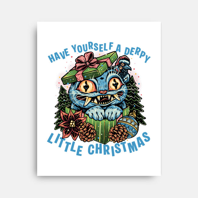 Derpy Christmas-None-Stretched-Canvas-glitchygorilla