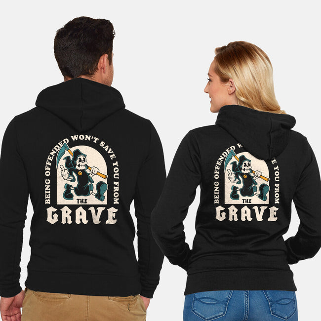Saved From The Grave-Unisex-Zip-Up-Sweatshirt-Nemons