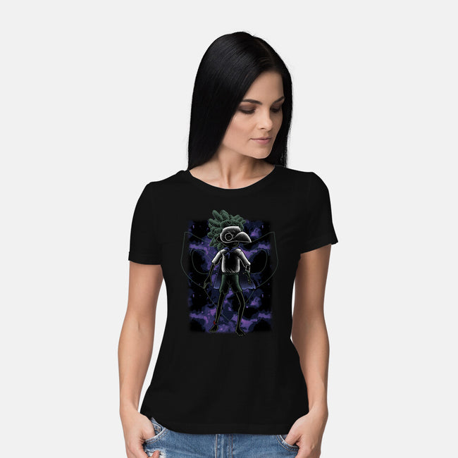 Low Shadow Nebula-Womens-Basic-Tee-Astrobot Invention