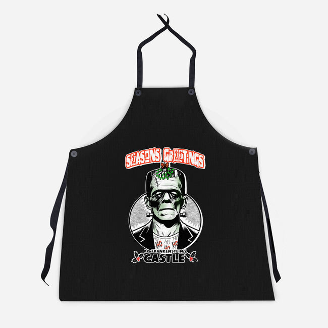 Frankenstein’s Castle-Unisex-Kitchen-Apron-palmstreet