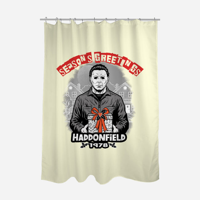 Season’s Greetings From Haddonville 1978-None-Polyester-Shower Curtain-palmstreet
