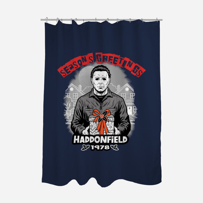Season’s Greetings From Haddonville 1978-None-Polyester-Shower Curtain-palmstreet