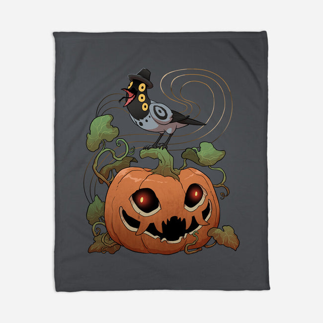 Pumpkin Tiger-None-Fleece-Blanket-DoOomcat