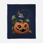 Pumpkin Tiger-None-Fleece-Blanket-DoOomcat