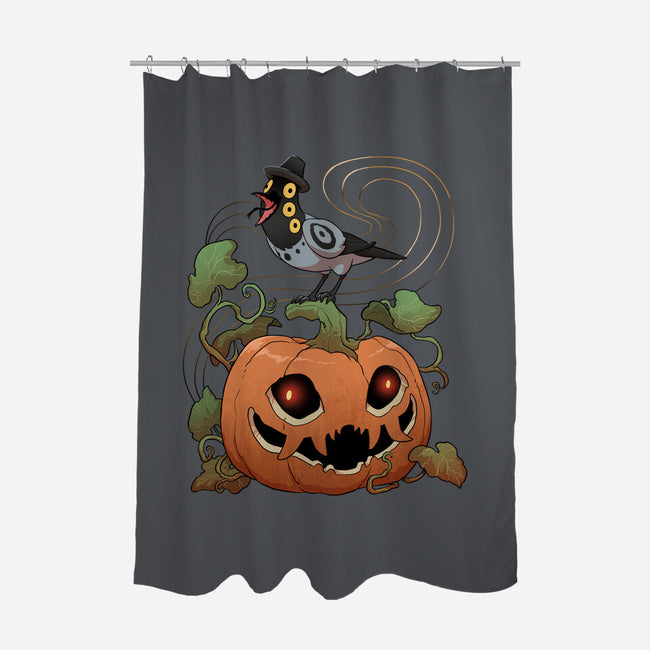 Pumpkin Tiger-None-Polyester-Shower Curtain-DoOomcat