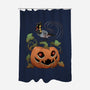 Pumpkin Tiger-None-Polyester-Shower Curtain-DoOomcat