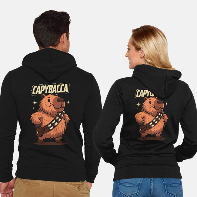 Capybacca-Unisex-Zip-Up-Sweatshirt-Marinho