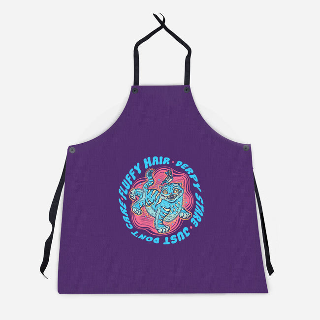 Fluffy Hair Derpy Stare-Unisex-Kitchen-Apron-glitchygorilla
