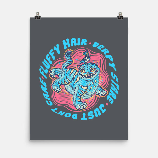 Fluffy Hair Derpy Stare-None-Matte-Poster-glitchygorilla