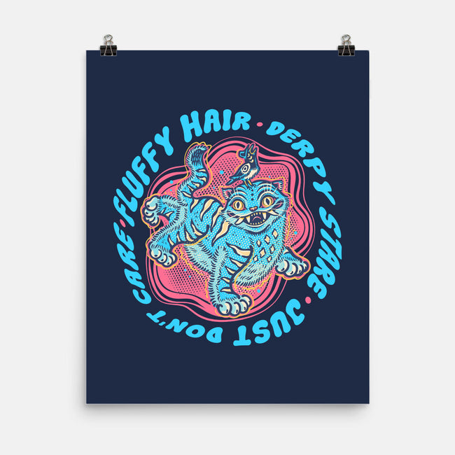 Fluffy Hair Derpy Stare-None-Matte-Poster-glitchygorilla