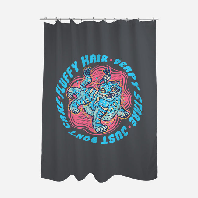 Fluffy Hair Derpy Stare-None-Polyester-Shower Curtain-glitchygorilla