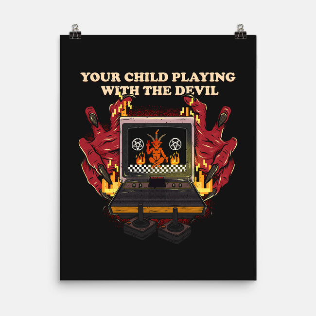 Playing With The Devil-None-Matte-Poster-Green Devil