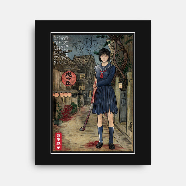 Hinako In Japan Woodblock-None-Stretched-Canvas-DrMonekers