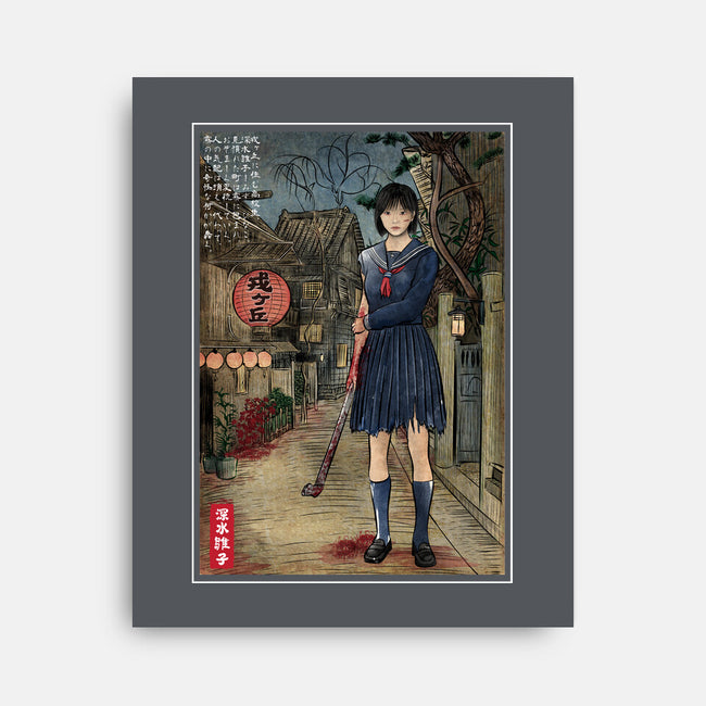 Hinako In Japan Woodblock-None-Stretched-Canvas-DrMonekers