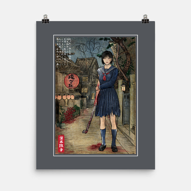 Hinako In Japan Woodblock-None-Matte-Poster-DrMonekers