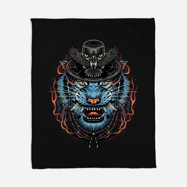 Underworld Tiger-None-Fleece-Blanket-glitchygorilla