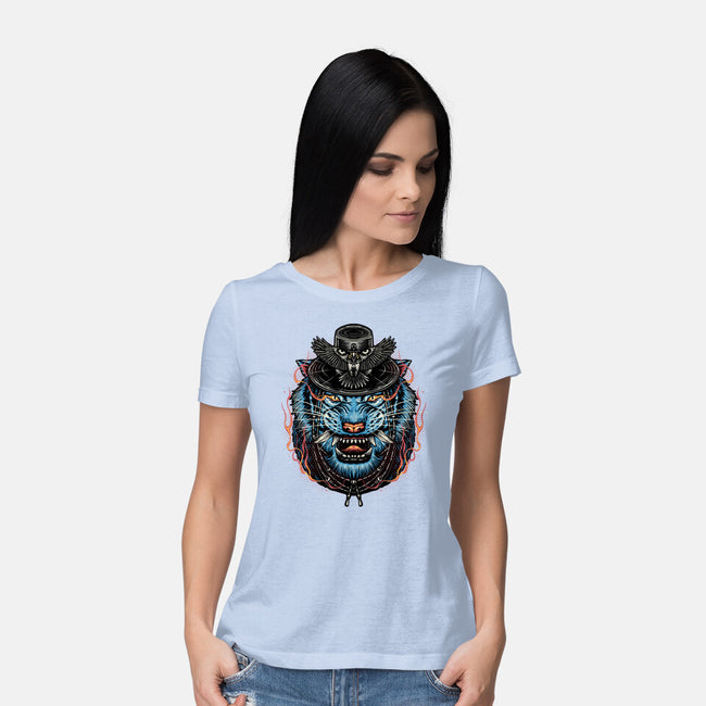 Underworld Tiger-Womens-Basic-Tee-glitchygorilla