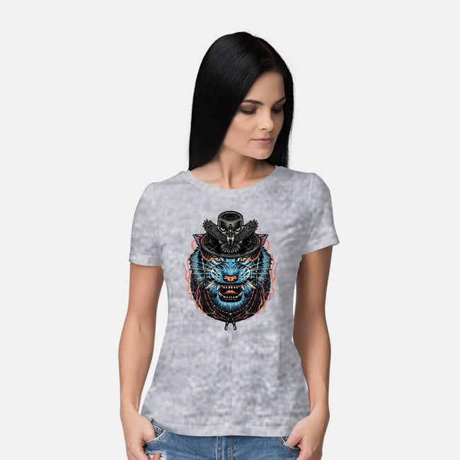 Underworld Tiger-Womens-Basic-Tee-glitchygorilla