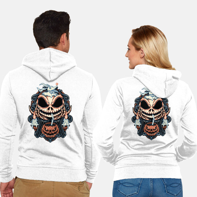 Pumpkin Juice-Unisex-Zip-Up-Sweatshirt-glitchygorilla