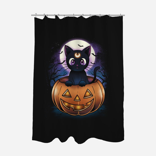 Luna Pumpkin-None-Polyester-Shower Curtain-dandingeroz