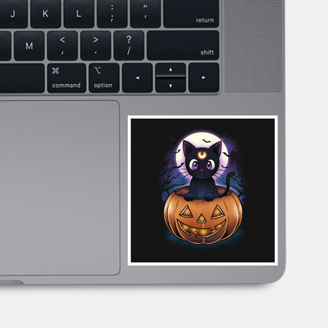 Luna Pumpkin-None-Glossy-Sticker-dandingeroz