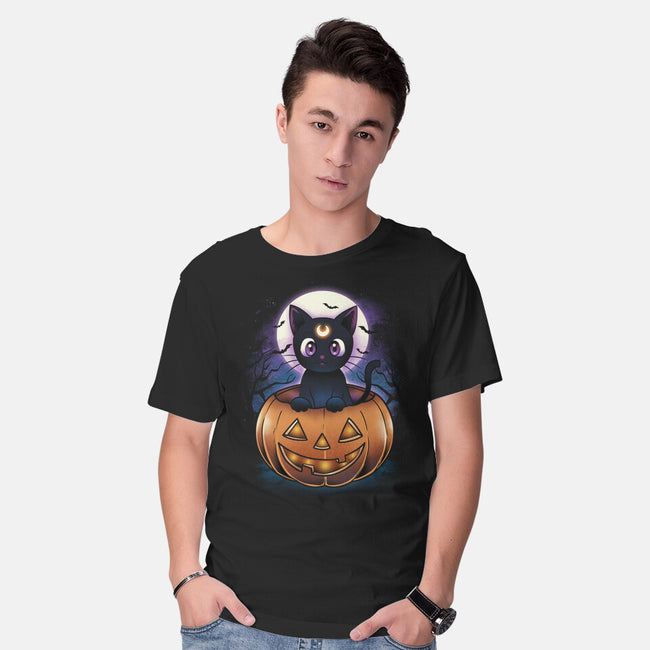 Luna Pumpkin-Mens-Basic-Tee-dandingeroz