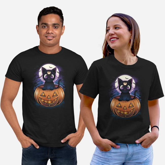 Luna Pumpkin-Unisex-Basic-Tee-dandingeroz
