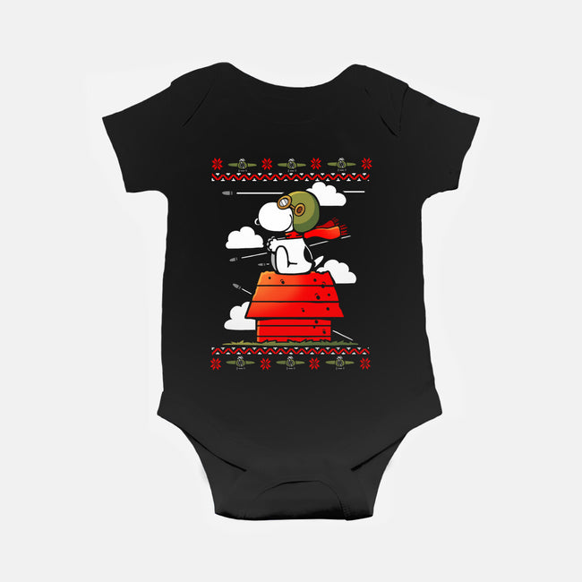 Red Christmas Ugly Sweater-Baby-Basic-Onesie-Vallina84