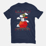 Red Christmas Ugly Sweater-Unisex-Basic-Tee-Vallina84