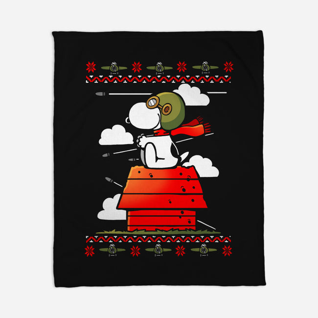 Red Christmas Ugly Sweater-None-Fleece-Blanket-Vallina84