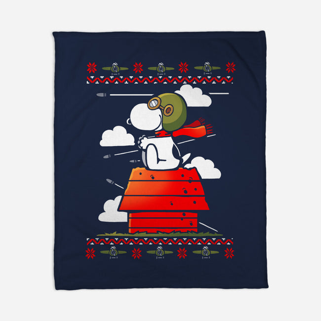 Red Christmas Ugly Sweater-None-Fleece-Blanket-Vallina84