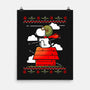 Red Christmas Ugly Sweater-None-Matte-Poster-Vallina84