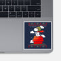 Red Christmas Ugly Sweater-None-Glossy-Sticker-Vallina84