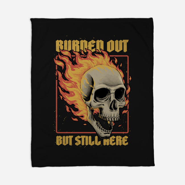 Skull Burned Out-None-Fleece-Blanket-Studio Mootant