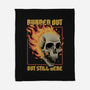 Skull Burned Out-None-Fleece-Blanket-Studio Mootant