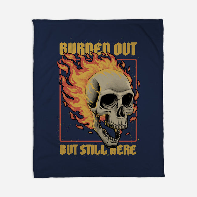 Skull Burned Out-None-Fleece-Blanket-Studio Mootant