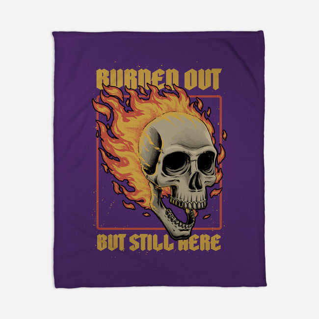 Skull Burned Out-None-Fleece-Blanket-Studio Mootant