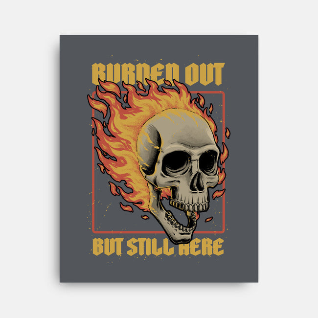 Skull Burned Out-None-Stretched-Canvas-Studio Mootant