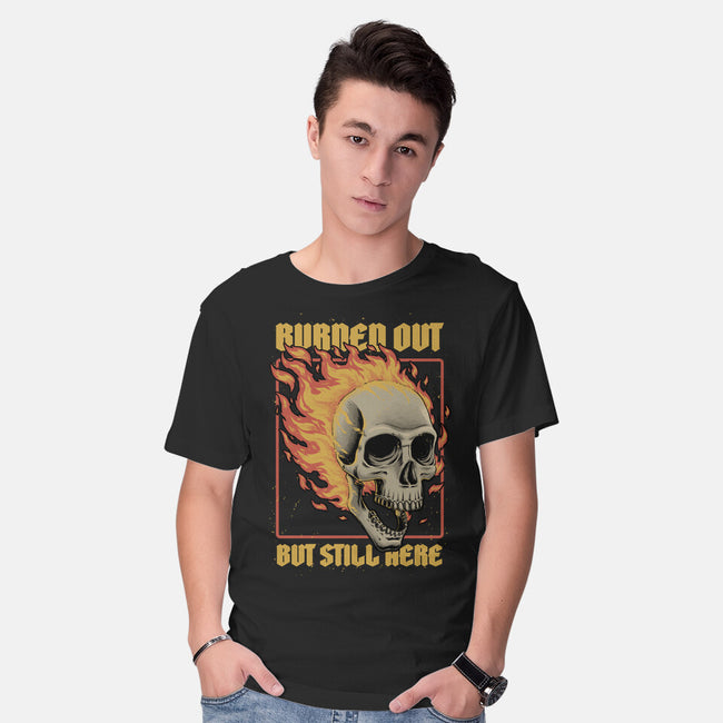 Skull Burned Out-Mens-Basic-Tee-Studio Mootant