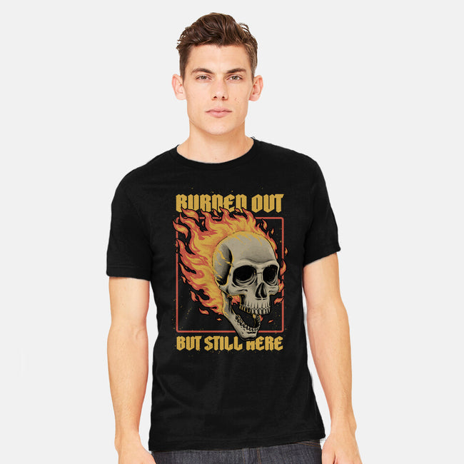 Skull Burned Out-Mens-Heavyweight-Tee-Studio Mootant