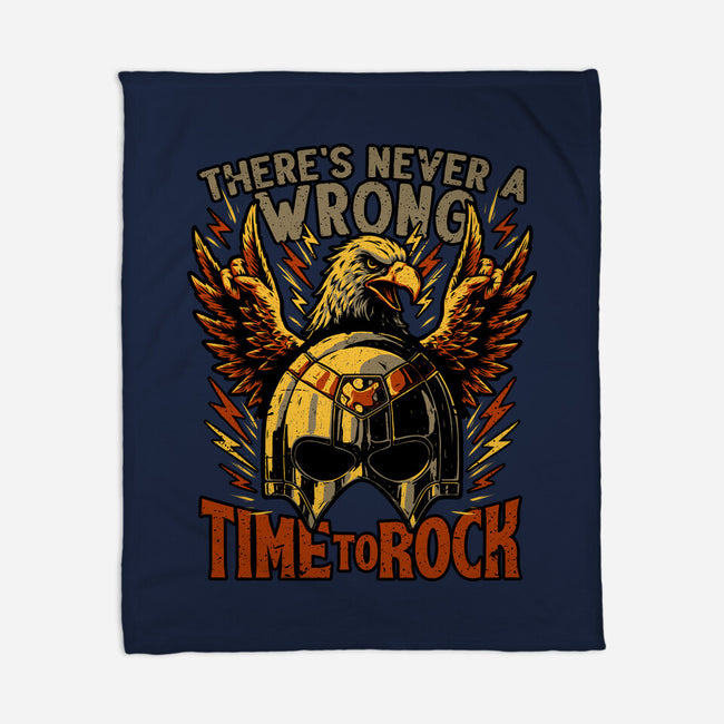 Peace Eagle Hero Rock-None-Fleece-Blanket-Studio Mootant