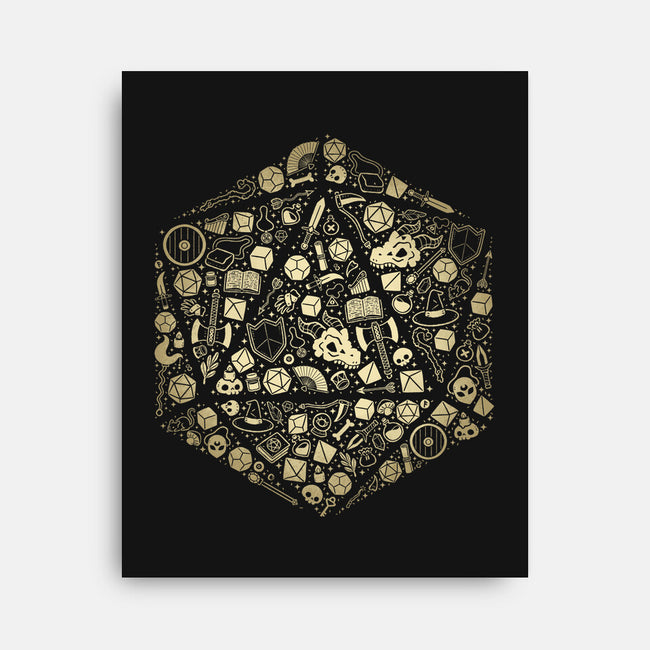 D20 Doodle-None-Stretched-Canvas-xMorfina